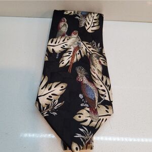 AMERICANA by MB Parrots Print Silk Tie